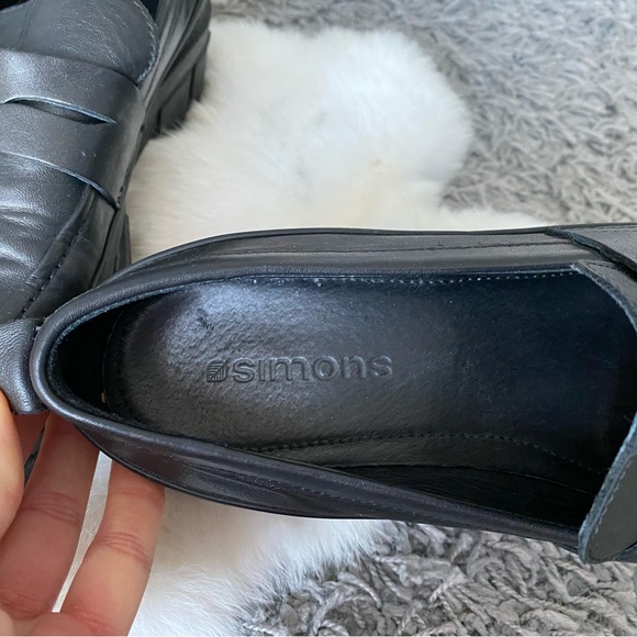 SIMONS Black Leather Loafers - Picture 4 of 11